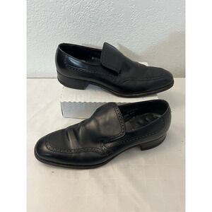Bostonian Mens Sz 12 Black Leather Slip On Dress Shoes Loafers‎ Z7956287